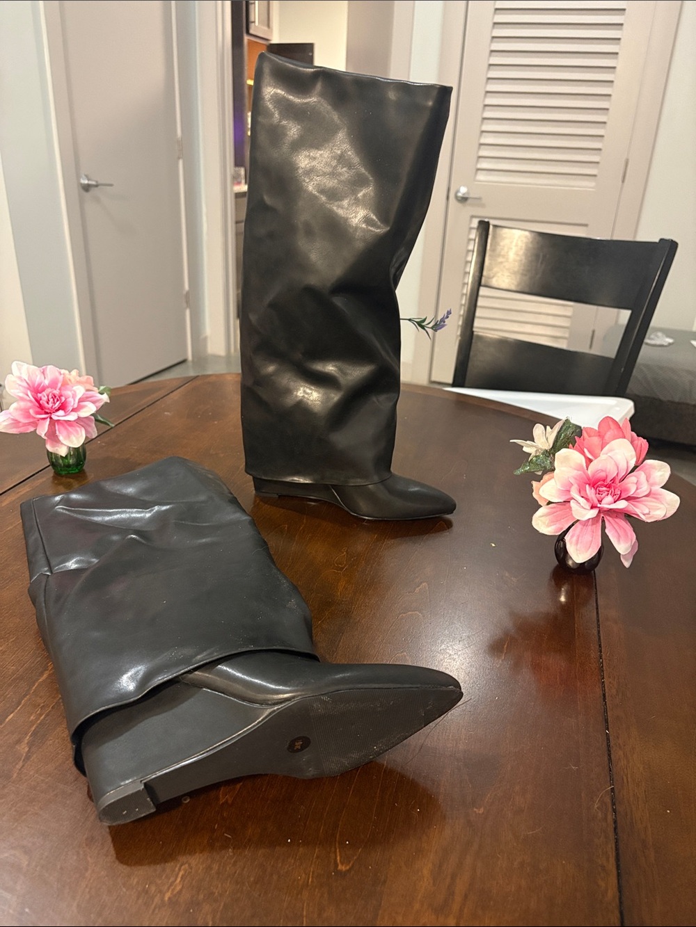 Madden Girl Black Over-the-Knee Slouch Boots